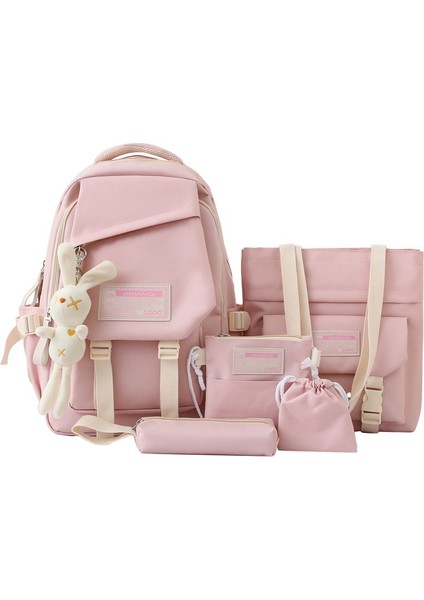 Üniversite Öğrencisi Okul Çantası Kadın Sırt Çantası Büyük Kapasiteli Kolej Tarzı Okul Çantası (Yurt Dışından)