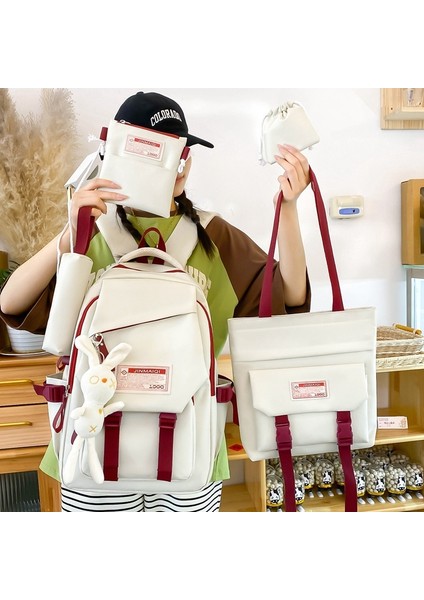 Üniversite Öğrencisi Okul Çantası Kadın Sırt Çantası Büyük Kapasiteli Kolej Tarzı Okul Çantası (Yurt Dışından) fiyatları