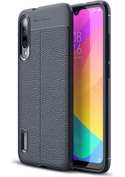 Xiaomi Mi 9 Lite Kılıf Niss Deri Görünümlü Silikon