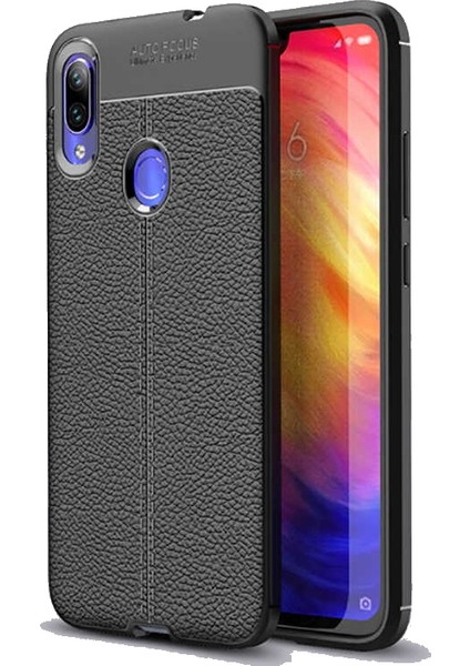 Xiaomi Redmi Note 7 Kılıf Niss Deri Görünümlü Silikon