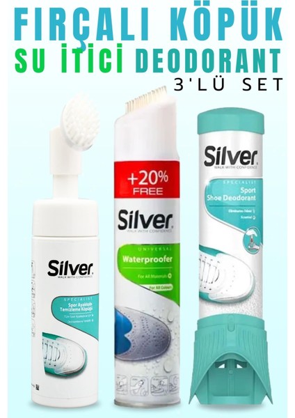 Su İtici Sprey + Unisex Deodorant + Fırçalı Köpük 3'lü Set