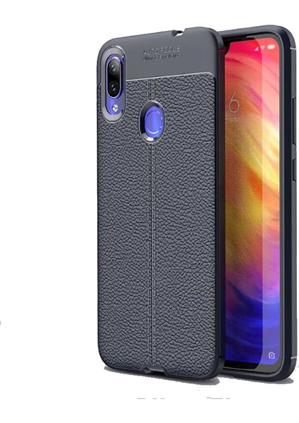 Xiaomi Redmi Note 7 Kılıf Niss Deri Görünümlü Silikon