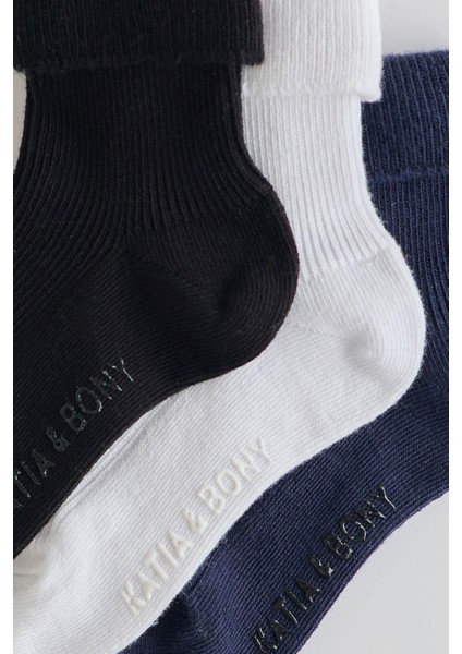 Çocuk 3 lü Paket Soket Çorap Siyah MİX fiyatları