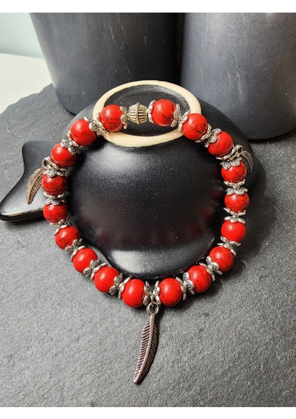 Sıkma Kırmızı Mercan Orjinal Doğal Taş Kadın Bileklik Model-4 / Cilt Güzelliği, Sevgi, Denge, Sağlık modelleri