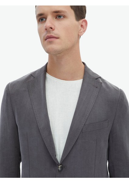 Antrasit Düz Modern Fit Ceket fırsatları