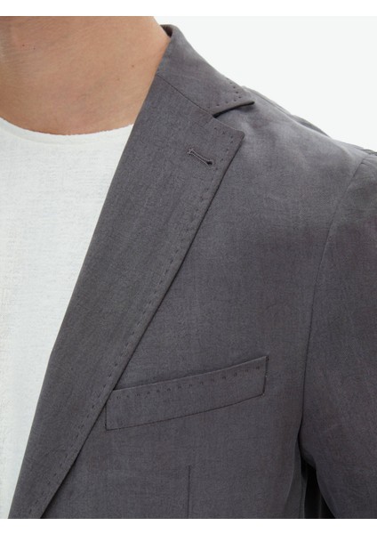 Antrasit Düz Modern Fit Ceket indirimleri