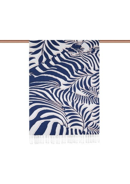 Ipekevi Palmiye Desenli Ipek Şal 06000-KOYU Lacivert fiyatları