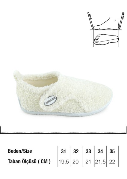 Kışlık Kız Çocuk Peluşlu Rahat Taban Cırt Cırtlı Ayarlanabilir Ev Okul Kreş Panduf Ayakkabı fiyatları