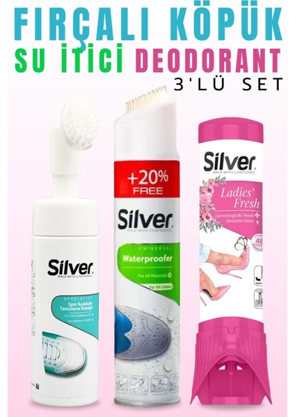 Su İtici Sprey + Fırçalı Köpük + Kadın Deodorant 3'lü Set