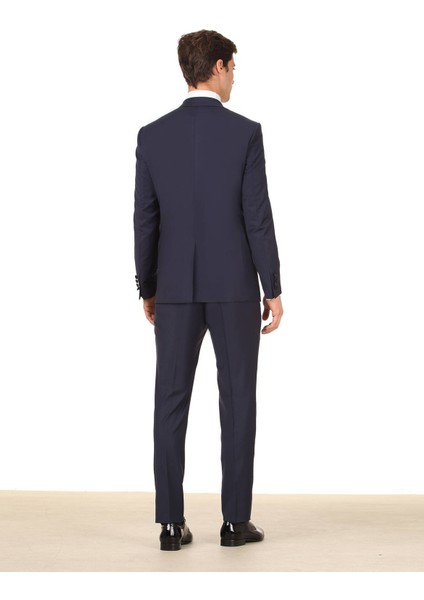 Saks Slim Fit Kelebek Yaka Dokuma Smokin Takım Elbise