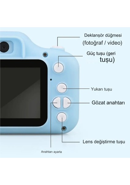 Mini Fotoğraf Makinesi Çocuk Için Eğitici Video Kamera 1080P Hd Ekran Digital USB Şarjlı Lens Camera modelleri