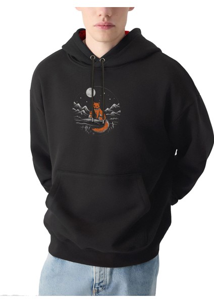 Fox Tasarım Kapşonlu Sweatshirt
