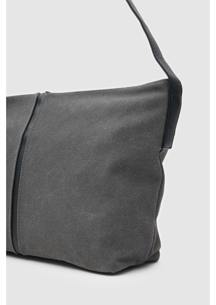 Agatha Süet Antrasit Omuz Çantası modelleri