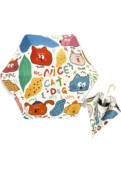 Karikatür Yansıtıcı Çocuk Şemsiyesi (Yurt Dışından)