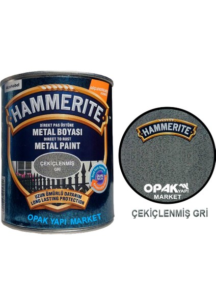 Hammerite Çekiçlenmiş Gri 0,75LT (1 Kg)