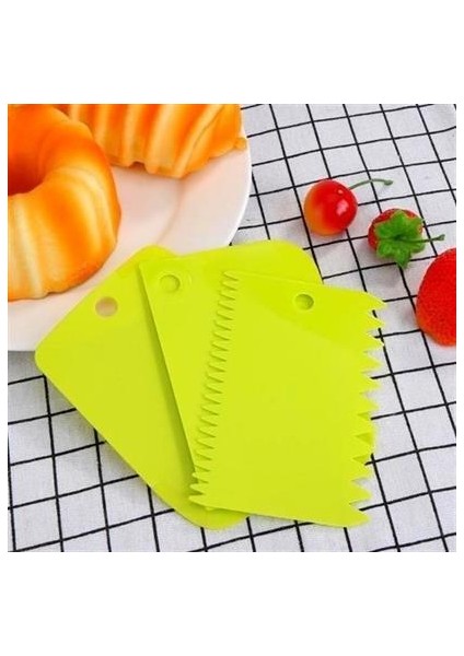 Hamur Kesici Kazıyıcı Dekoratör Set 3lü Pasta Şekillendirici Sıvayıcı fırsatları