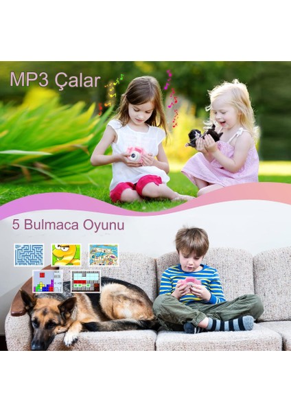 Çocuk Dijital Fotoğraf Makinası 20 Mp Video Kaydedici 2.0 Inç Kamera