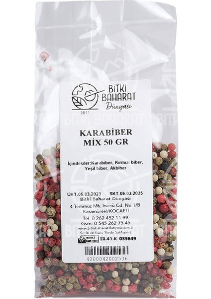 Bitki Baharat Dünyası Karabiber Mix 50 gr