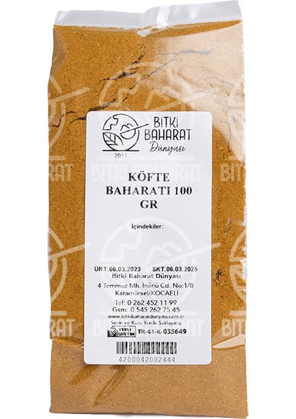 Bitki Baharat Dünyası Köfte Baharatı 100 gr