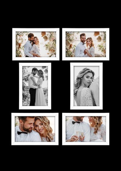 6 Adet 30X40 Çerçeve - Mdf A3 Çerçeve - Fotoğraf Çerçevesi - Poster Çerçevesi - Tablo Çerçevesi