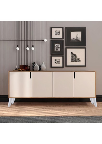 Açılı Konik 4 Adet Beyaz 12 cm Mobilya Yükseltici Baza Ayağı Koltuk Kanepe Altı Puf Ayakları