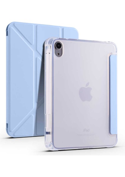 iPad Mini 2021 (6.nesil) Kılıf Tri Folding Kalem Bölmeli Standlı