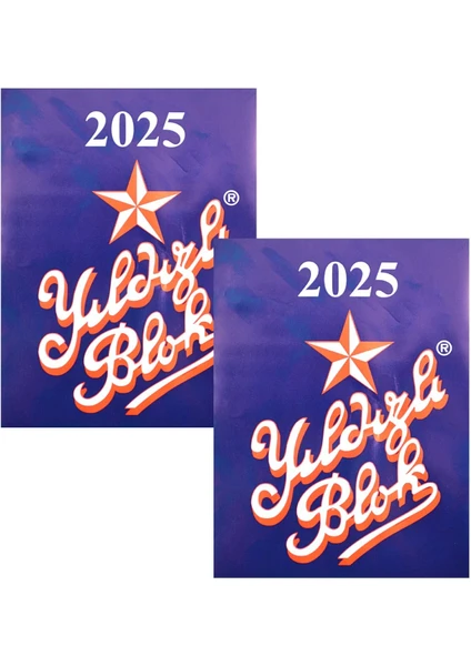 Yıldız Blok Yıldızlı Blok Delikli Masa Takvimi 2025 2 Adet