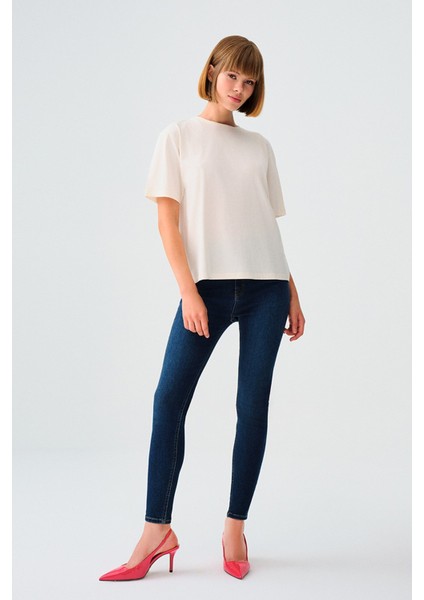 Natalie Minael Kadın Jean Pantolon LF2037056 LF2037056018