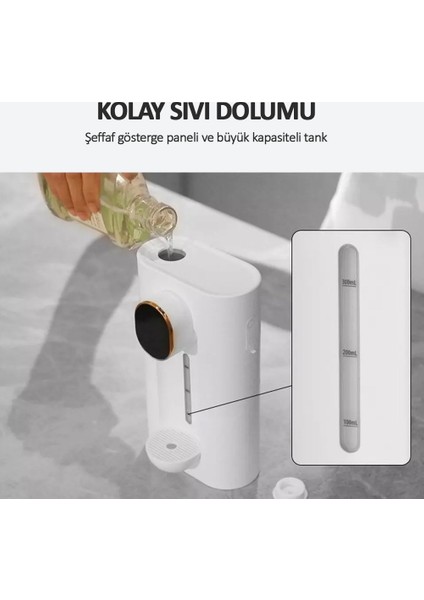 Dualclean Wave: Duvar Montajlı Manyetik Bardaklı Otomatik Ağız Gargara Dispenseri