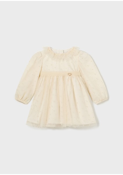 2907 Kız Bebe Krem Tül Elbise fiyatları