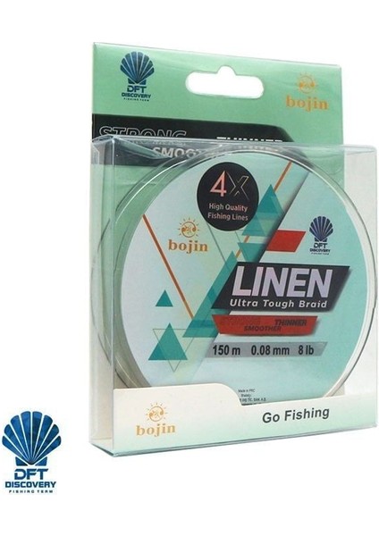 Dft Bojin 4x Linen Ip Misina 0.08 mm 150 M Yeşil