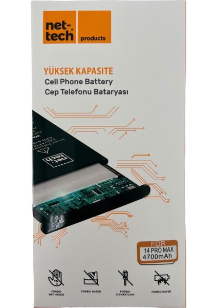 iPhone 14 Pro Max Uyumlu 4300 Mah Batarya