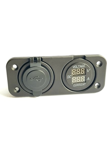Marin USB Soketi +Voltmetre+Ampermetre