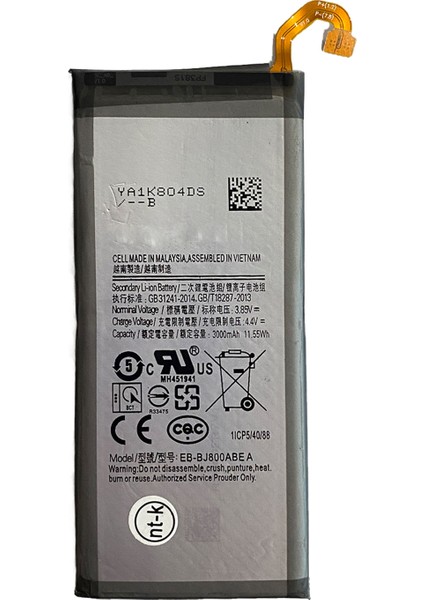 Samsung Galaxy J800 J8 Uyumlu Samsung 3200 Mah Batarya