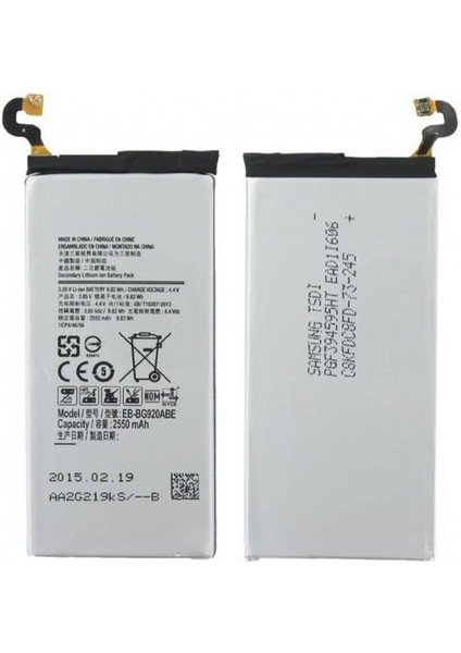 Samsung Galaxy G920 S6 Uyumlu Samsung EB-BG920ABE 3500 Mah Batarya