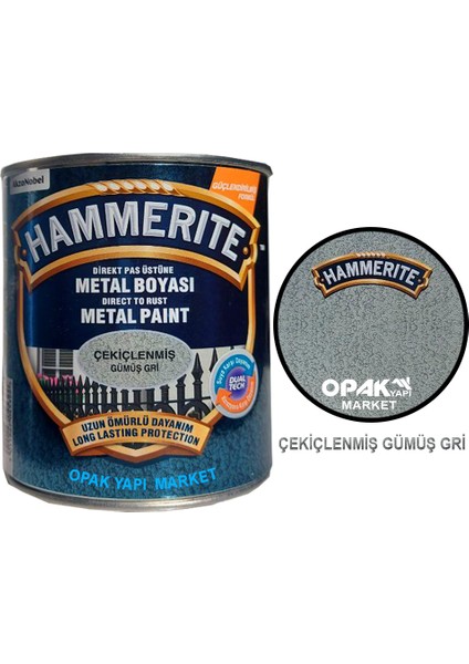 Hammerite Çekiçlenmiş Gümüş Gri 2,5lt (3,5 Kg)