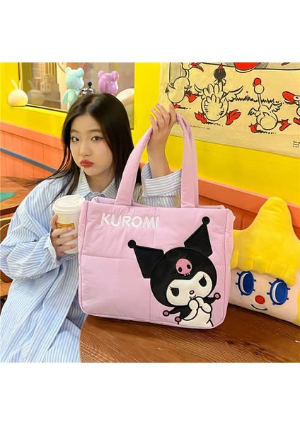Lingyinteng Japon Sanrio Çanta Omuzdan Askili Çanta Karikatür Sevimli Taşınabilir Tote Çanta Kız Kalp Banliyö Çantası Aşağı Çanta (Yurt Dışından)
