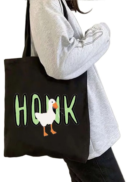 Lingyinteng Sevimli Moda Karikatür Hayvan Omuz Kanvas Tote Çanta Omuz Çantası Alışveriş Çantası (Yurt Dışından)