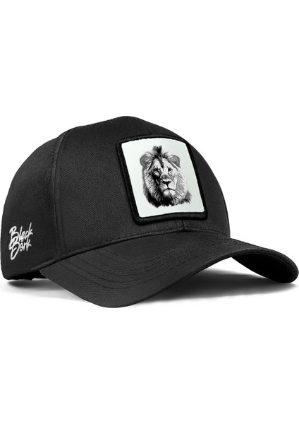 Six V1 Baseball Aslan - 4bs Kod Logolu Unisex Siyah Şapka