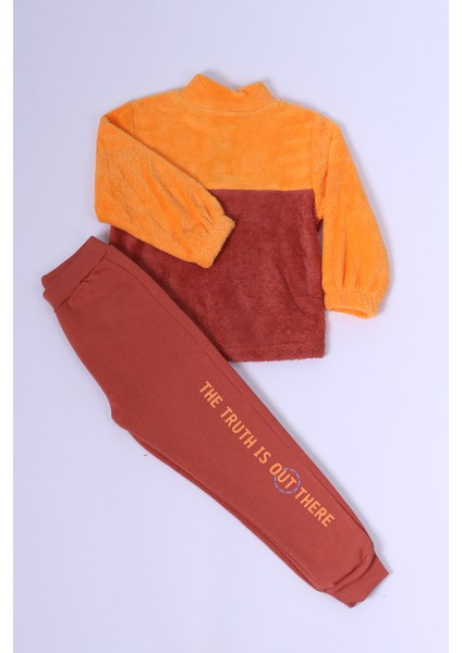 Erkek Çocuk Peluş Alt Üst Takım Baskılı D42 modelleri