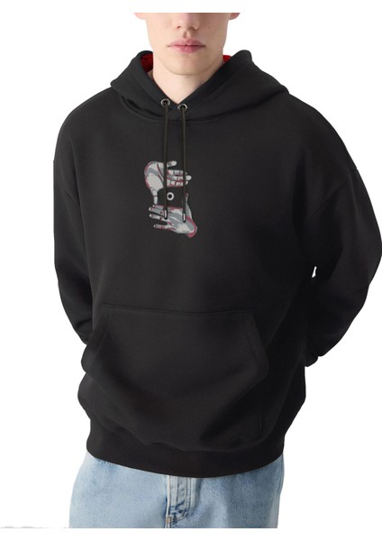 On My Vision Tasarım Kapşonlu Sweatshirt