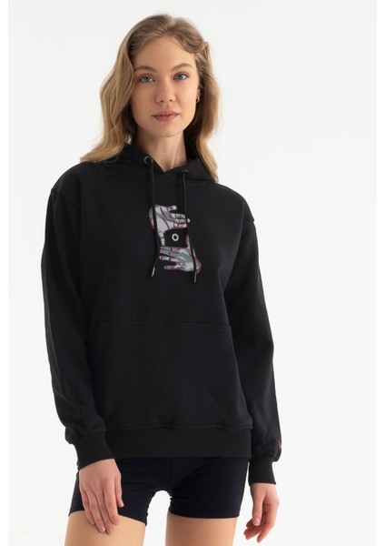 On My Vision Tasarım Kapşonlu Sweatshirt