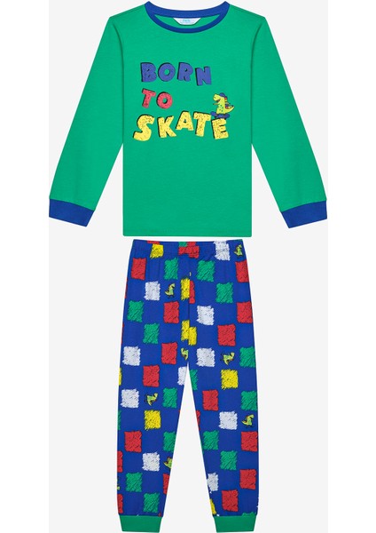 Erkek Çocuk Born To Skate 2li Çok Renkli Pijama Takımı indirimleri