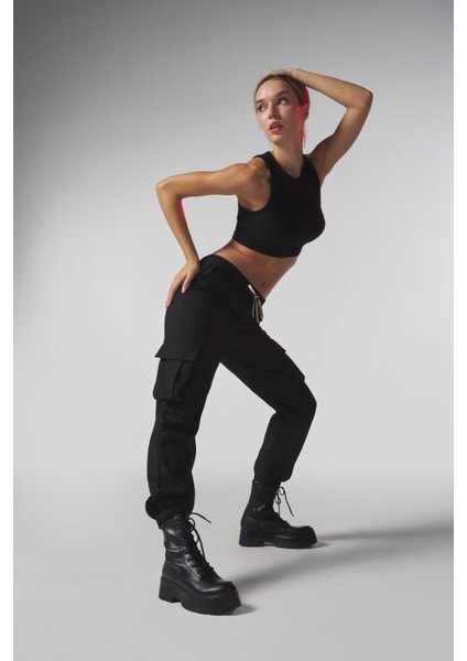 Siyah Kargo Cepli Pantolon fırsatları