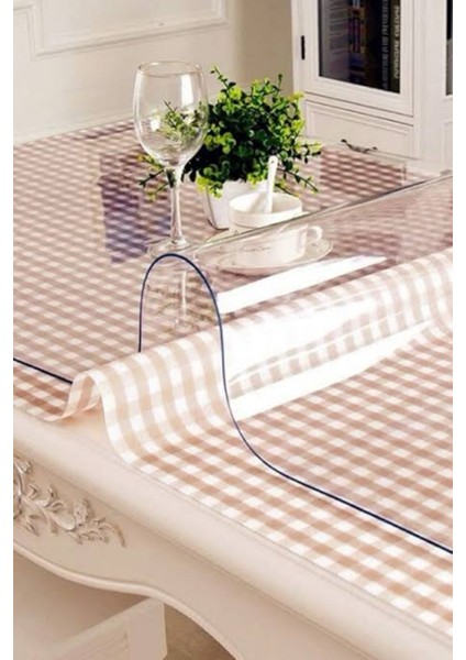 Şeffaf Masa Örtüsü,1.4 mm Pvc Koruyucu Mat, Muşamba Naylon Yemek Masası Örtüsü