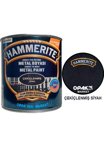 Hammerite Çekiçlenmiş Siyah 0,75LT (1 Kg)