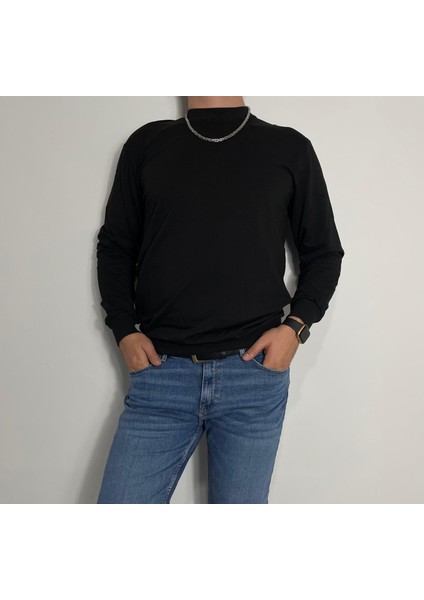 Erkek Bisiklet Yaka Sweatshirt