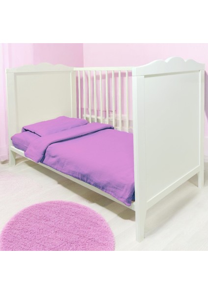 4 Katlı Müslin Bebek Nevresim Takımı Organik Bebek Uyku Seti Beşik Nevresim Pamuk Bebek Nevresim Set