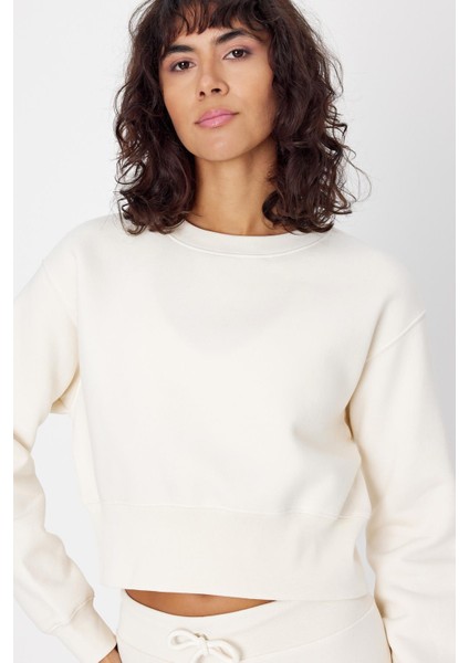 Gadiel Bisiklet Yaka Crop Sweatshirt indirimleri