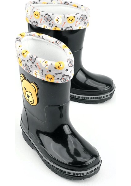 Moda Onn Kışlık Erkek Çocuk Içi Sıcak Astarlı Su Geçirmez Yağmur Bot Çizme